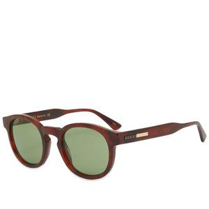 GUCCI EYEWEAR ROUND-FRAME ACETATE SUNGLASSES.